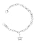 Sterling Silver Diamond Star Charm Bracelet, 6.75"