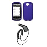 Premium Purple Soft Silicone Gel Skin Cover Case + Rapid Car Charger for HTC Google Nexus One [Accessory Export Packaging]