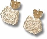 Connecticut Huskies 3/8" Huskie Head Post Earrings - 10KT Gold Jewelry