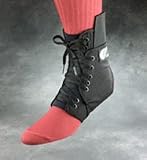 Swede-O Inner Lok 8 Lace-Up Ankle Brace with patented internal figure eight straps, Black
