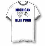 Michigan Beer Pong 4 Ringer T-Shirt