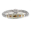 925 Silver & Citrine Bracelet with 18k Gold Accents
