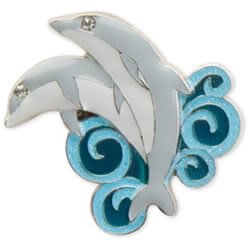 Finders Key Purse Dolphin Dance Key Chain
