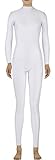 AveryDance Lycra Spandex Adult Unitard Full Bodysuit Dancewear Party Costumes (Small, White)