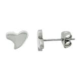 Small Stainless Steel Hearts Stud Earrings