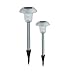 Wagner Solarleuchte Aruba, 2er-Set Akzentleuchten Edelstahl, 1 LED w