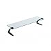 Rolodex 20229 500 Class Off-Surface Glass Shelf With Black Carbon Legs, 28W X 7-3/8D X 5-1/2H
