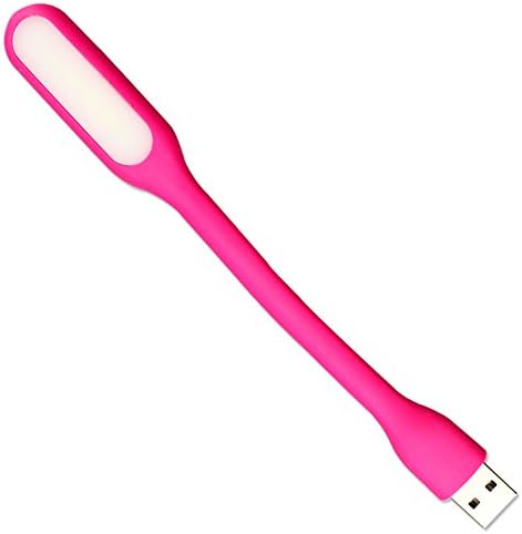 Xinci Mini USB LED Light Adjust Angle Portable Flexible Energy Saving Night Book Reading Lamp Outdoor Gifts for Powerbank PC Laptop Notebook Computer Keyboard (Rose)