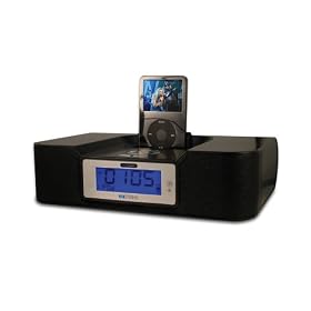 ezGear ezWake Alarm Clock Radio with Dock for iPod (Black) by ezGear