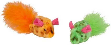 Boss Pet Chomper Kylie's Brites 2-Piece Motion Mouse Toy for Pets, Assorted Colors