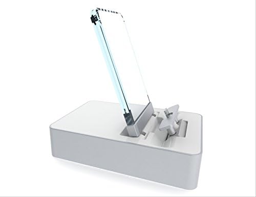 TiltDock; iPhone charging desk stand, adjustable angle iPhone dock, (iPhone models 5/5S/5C iPhone 6/6 Plus) WHITE