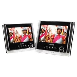 Coby TFDVD7751 7-Inch Tablet Portable Dual Screen DVD Player, Black