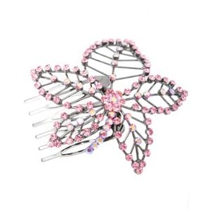 Buy Australian Crystal Embedded Leaf Hair Comb by boxed-gifts