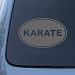 KARATE EURO OVAL - Martial Arts - Vinyl Car Decal Sticker #1723 | Vinyl Color: Silver