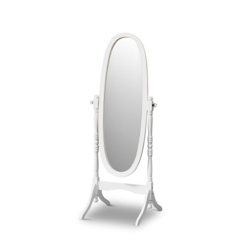 Poundex Victoria Floor Mirror White