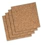 QRT15051Q Cork WallTiles, With Foam Tape, 12x12x1/4, 4/PK, Natural