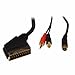 1.5m Gold Plated SCART to S-Video + 2 RCA Phono Cable Male to 3 x Male VCR DVD Player Freeview to TV lead
