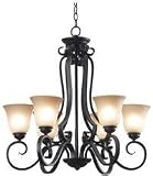 Kenroy Home 80236ORB Flex 6 Light Chandelier, Oil Rubbed Bronze Finish