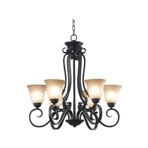 Kenroy Home 80236ORB Flex 6 Light Chandelier, Oil Rubbed Bronze Finish