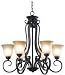 Kenroy Home 80236ORB Flex Six-Light Chandelier with 6 to 6-Inch Shades