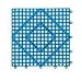 San Jamar VM5280 Versa-Mat Interlocking Bar Mat, 12" Length x 12" Width, Berry Blue