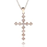 C. Gonshor 18kt White Gold Diamond Cross .59ct