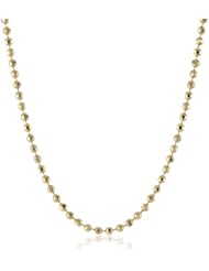 10K Gold 1mm Bead Chain Necklace
