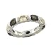 Sterling Silver Smoky Quartz & Citrine Eternity Band Ring