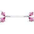 Invisible Bioplast Pink Gem Teardrop Nipple Shield