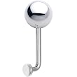 14 Gauge 8mm Steel Ball Vertical Hood Piercing -7/16" 2.5mm Rise