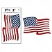 Left-Hand Waving American Flag Decal