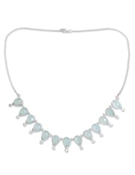 Chalcedony waterfall necklace, Jaipur Glam