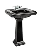 Kohler 27 Centerset Fireclay Bathroom Sink with Overflow and 3 Pre Drilled Faucet Holes from the Memoirs Collection Thunder Grey - K-2258-4-58