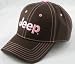 Women's Jeep Hat, Pink on Chocolate Brown Contrast Stitching