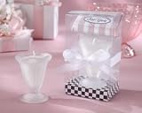 Sweet Treats Glass Sundae Candle in Ice Cream Parlor Gift Box Set of Four (Set of 48) - Baby Shower