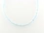 14k Yellow Gold 4mm Faceted Aquamarine Beaded Necklace, 17.5"
