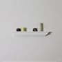 Ennospace 18 Inch x 3 1/2 Inch x 2 1/2 Inch Emery Mantel Ledge Shelf Wall Shelving White