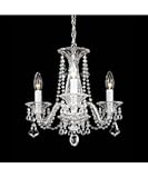 Schonbek 6983CL Minuet 3 Light Mini Chandelier in Silver with Clear crystal