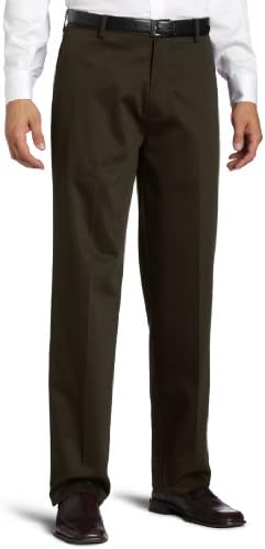 Dockers Men's Never Iron Essential Khaki D3 Classic Fit Flat Front Pant