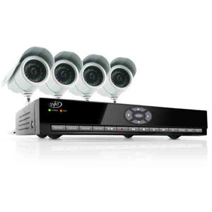SVAT CV301-8CH-002 Web Ready 8 Channel H.264 500GB HDD DVR Security System with Smart Phone Access and 4 Indoor/Outdoor Hi-Res Night Vision CCD Surveillance Cameras