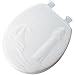 Mayfair 36EC 000 Lighthouse Sculptured Molded Wood Toilet Seat with Lift-Off Hinges, Round, White
