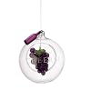 Tuscan Winery Purple Grapes in "Celebrate" Clear Glass Ball Christmas Ornament
