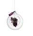 Tuscan Winery Purple Grapes in "Celebrate" Clear Glass Ball Christmas Ornament