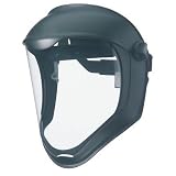Uvex S8510 Bionic Shield, Black Matte Face Shield, Clear Polycarbonate Anti-Fog/Hardcoat Lens