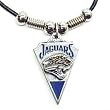 Jacksonville Jaguars Leather Necklace w/Beads & Pewter Pendant - NFL Football Fan Shop Sports Team Merchandise