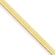 14k 4.0mm Silky Herringbone Chain Necklace - 18 Inch - Lobster Claw