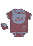 New York Mets Pink Creeper with Bib and Booties