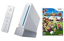 Nintendo Wii Console + Mario Party 8 Wii Bundle