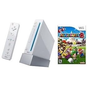 Nintendo Wii Console + Mario Party 8 Wii Bundle
