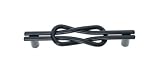 31m7vF20S4L. SL160  Matte Black Finish 128 mm Square Knot Thin Pull Matte Black 64914